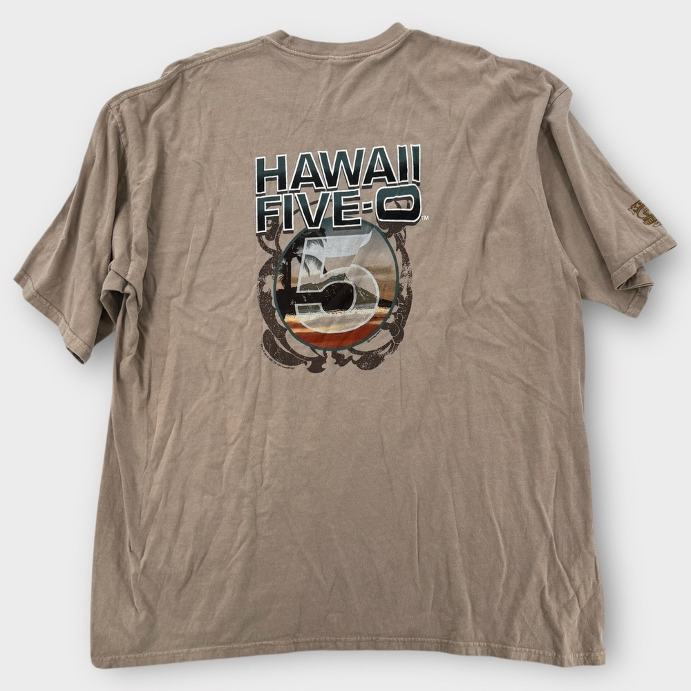 Hawaii Five-O T-Shirt Mens 3XL Crazy Shirts Brown Kona Coffee Dyed Graphic Tee